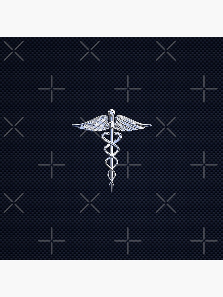 Chrome like Medical Caduceus Snakes by Garaga