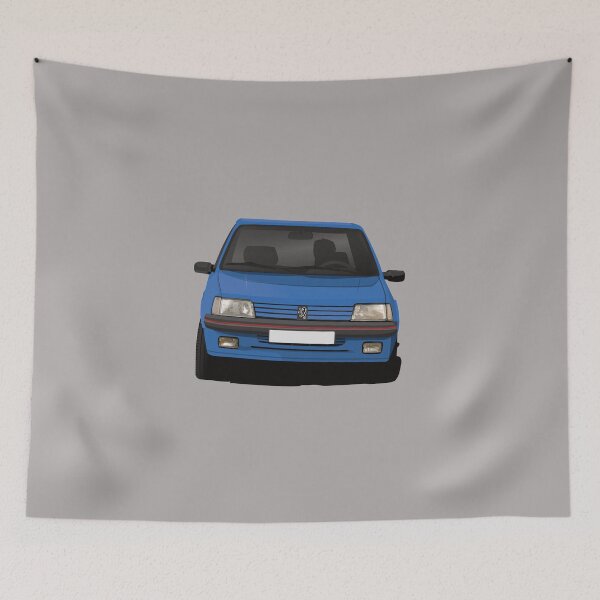 Item preview, Cornering blue 205 GTi hot hatch designed and sold by knappidesign.