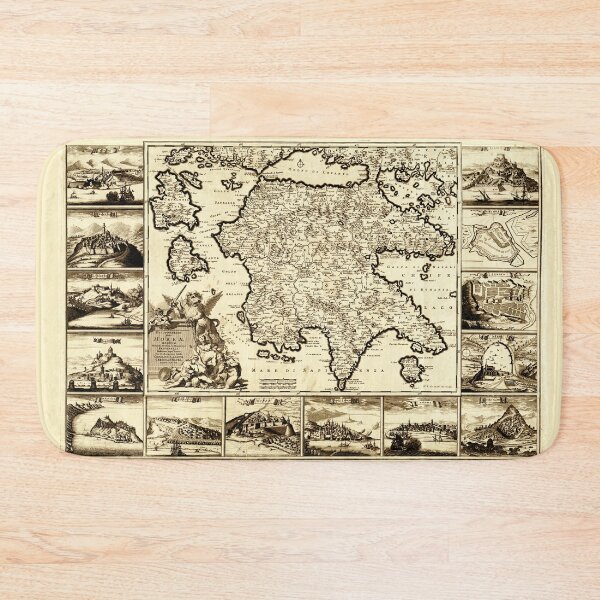 Item preview, Map of Peloponnesus, Greece (1688) designed and sold by allhistory.