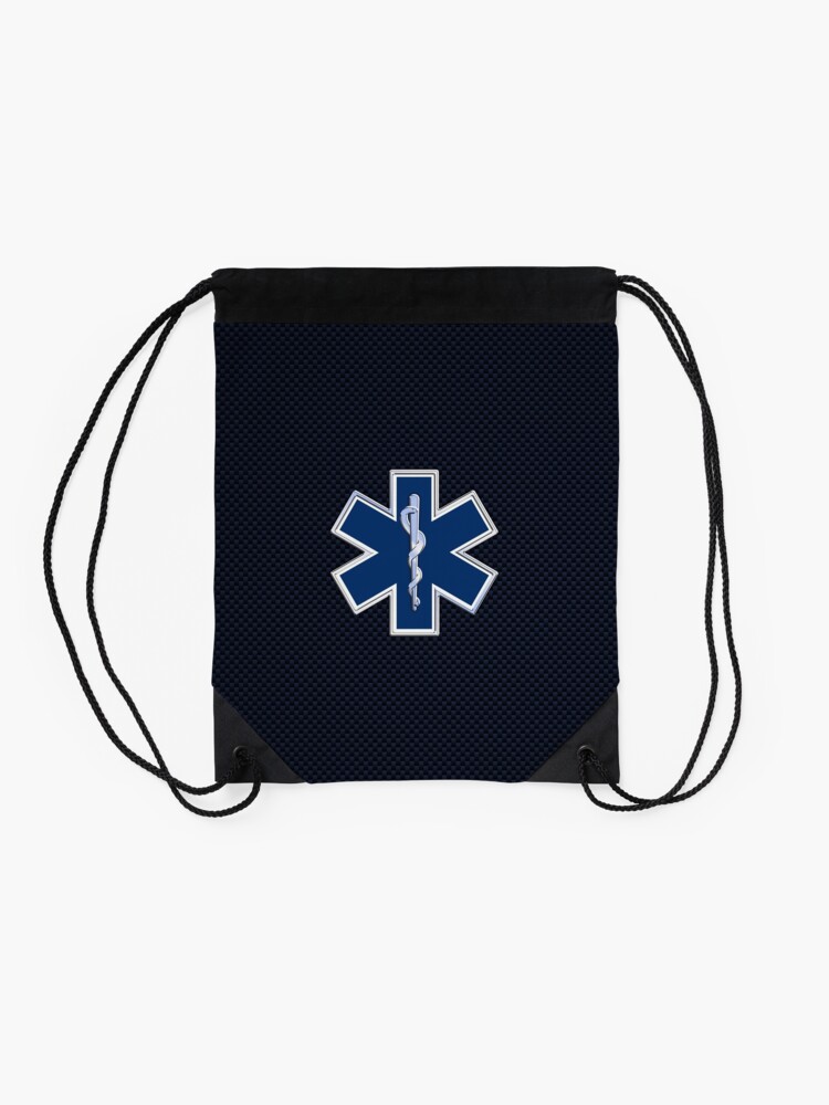 Alternate view of Paramedic Star of Life Drawstring Bag
