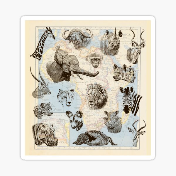 Vista previa del artículo con la obra «Safari africano de vida silvestre», diseñado y vendido por Scotch Macaskill.