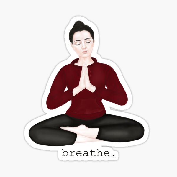 breathe. sweater Sticker