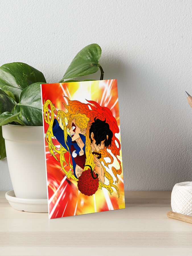 Ace And Sabo With Mera Mera No Mi Red Version One Piece Art Board Print By Axel0w Redbubble