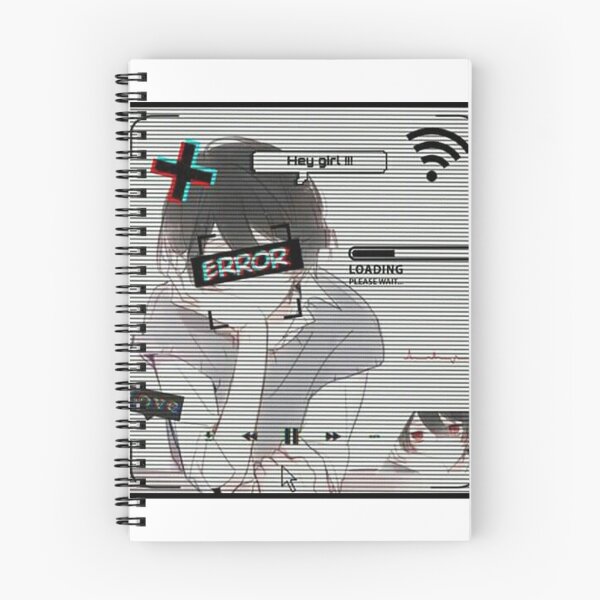 Item preview, Error Glitch - Sad Anime Boy designed and sold by Daddydesigns Clothing.