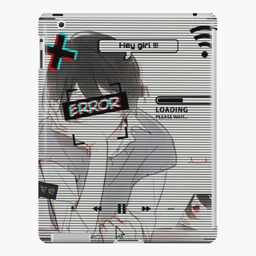 Error Glitch - Sad Anime Girl | Art Board Print