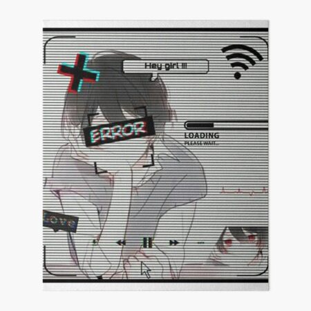 Error Glitch - Sad Anime Girl Art Board Print for Sale by