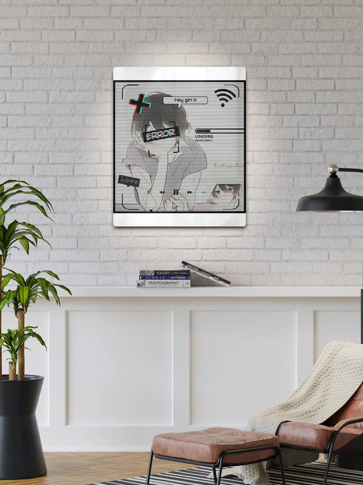 Error Glitch - Sad Anime Girl Art Board Print for Sale by LEVANKOV Items