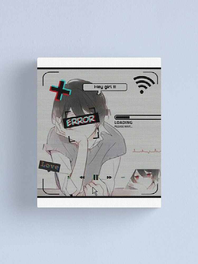 Error Glitch - Sad Anime Boy Art Board Print for Sale by LEVANKOV Items