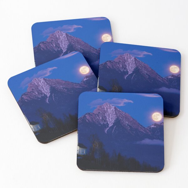 Item preview, Full moon rising over Jamnik church and Storzic at dusk. designed and sold by Ian Middleton.