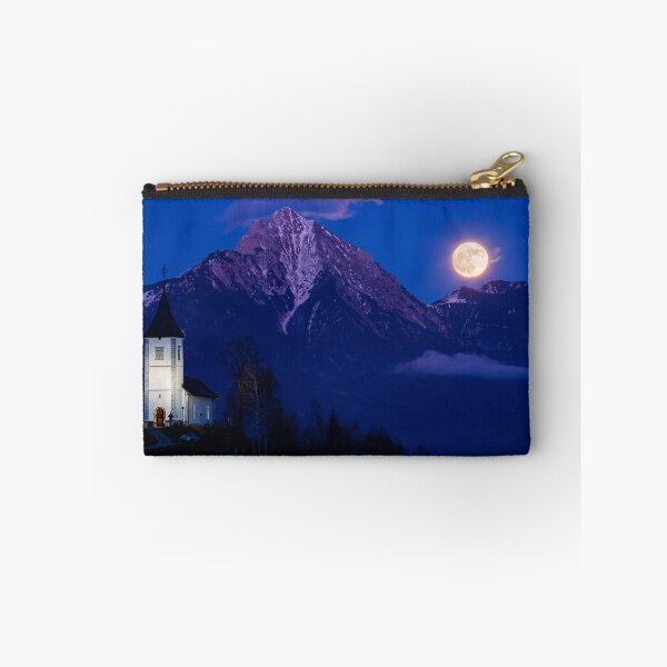 Item preview, Full moon rising over Jamnik church and Storzic at dusk. designed and sold by Ian Middleton.