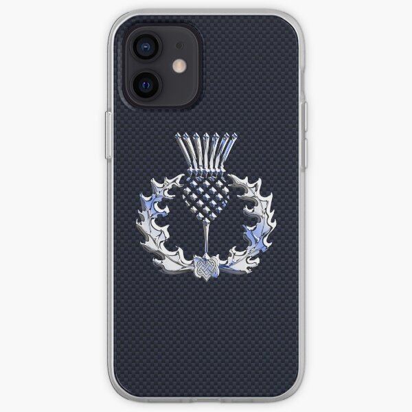 Chrome like Scottish Thistle iPhone Soft Case