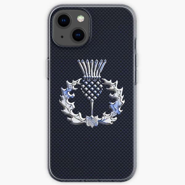 Chrome like Scottish Thistle iPhone Soft Case