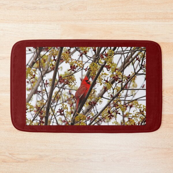 Item preview, Northern Cardinal In Spring Maple Tree designed and sold by Debbie Oppermann.