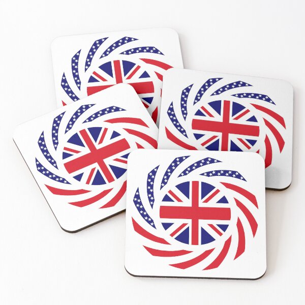 Item preview, British American Multinational Patriot Flag Series designed and sold by Carbon-Fibre Media.