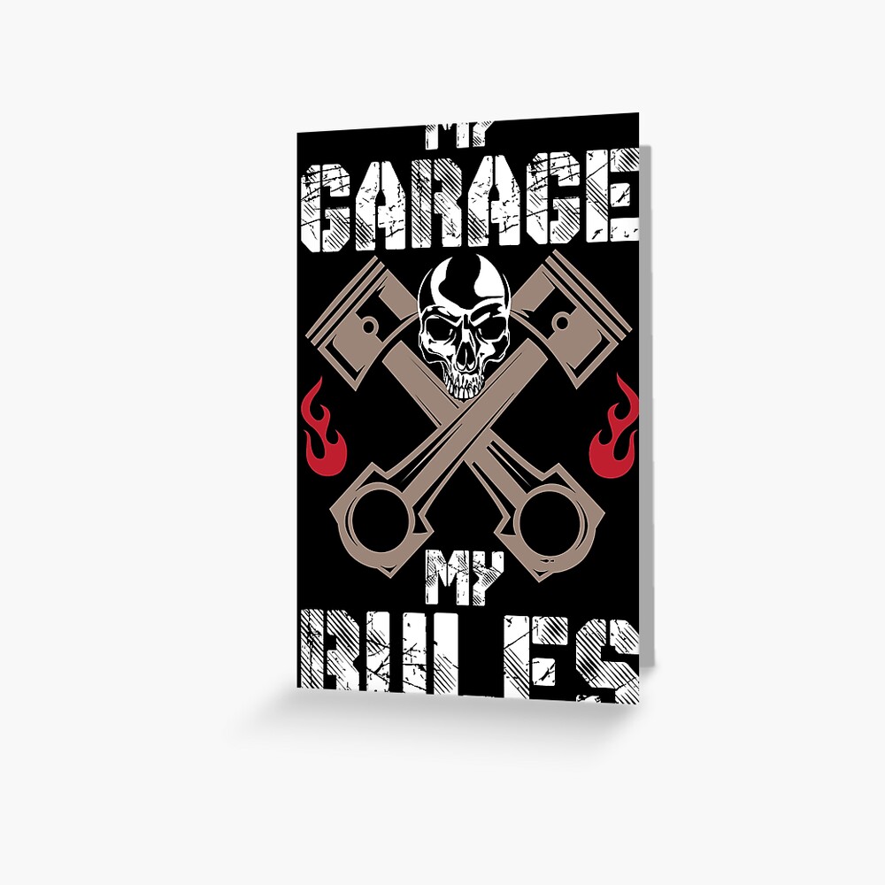 Mechanic Car Motorcycle Skull Garage Gift Greeting Card For Sale By  Ultimatetworld | Redbubble