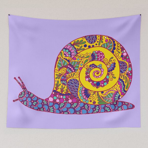 Item preview, Colorful Snail || Nature || Garden || Henna  designed and sold by Hilary Leslie.