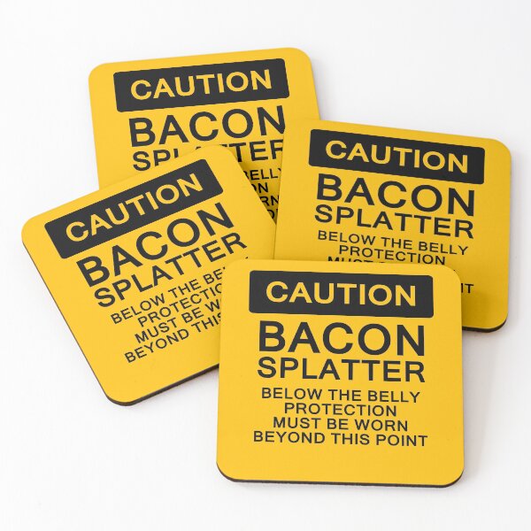Item preview, Bacon Splatter Warning designed and sold by Garaga.