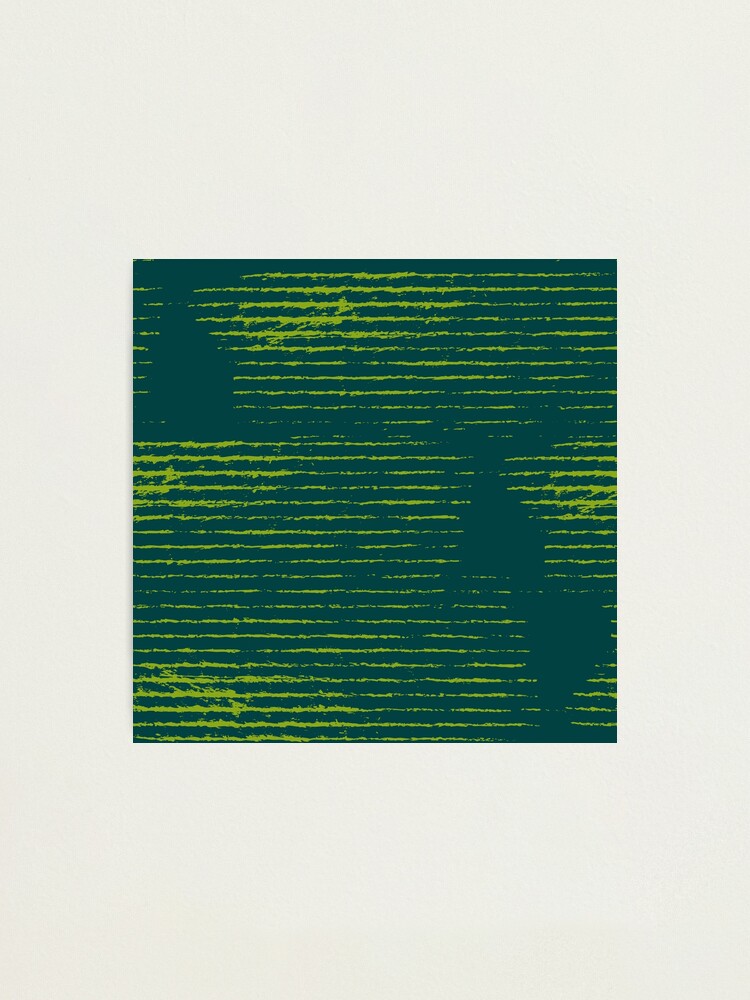 Alternate view of Emerald green grungy stripes Photographic Print
