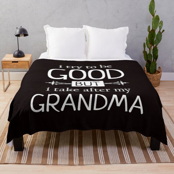 Artikelvorschau, Ich versuche gut zu sein, aber ich nehme nach meiner Oma - Enkelgeschenk entworfen und verkauft von PremiumTShirts.