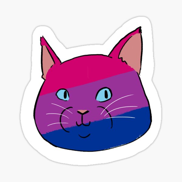 “Bisexual Pride kitty” Sticker for Sale by ellielouised | Redbubble