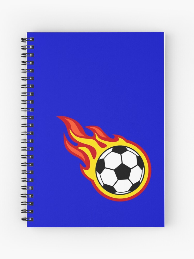 Cuaderno de espiral «Balón de fútbol en llamas» de Garaga | Redbubble
