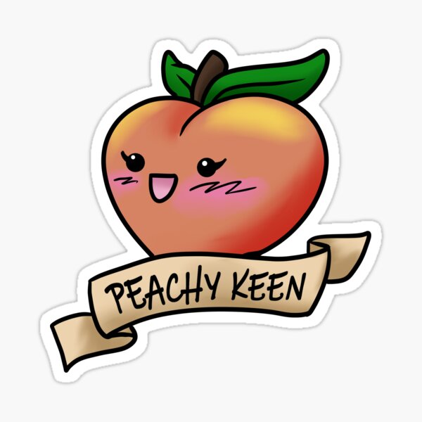 Peachy Keen Sticker By Lemondropshoppe Redbubble