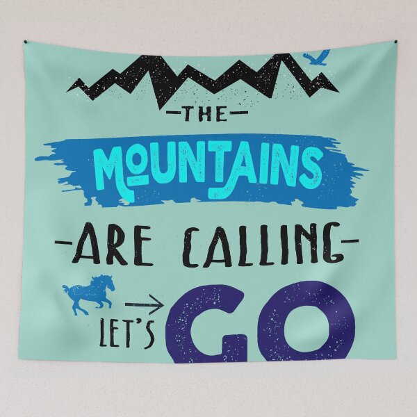 Item preview, The Mountains Are Calling - Let's Go designed and sold by MclaughlinGifts.