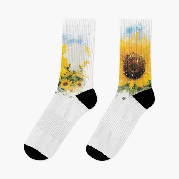 Item preview, Sunflower Watercolor Splatter Art designed and sold by BGCollections.