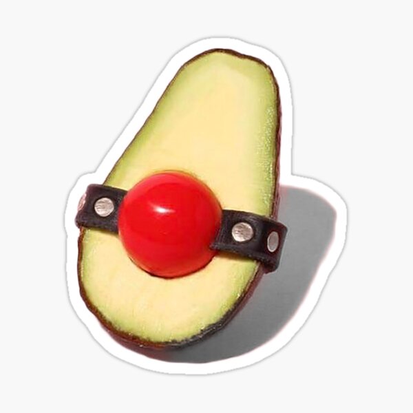 Sensual Avacado - BDSM Avacado with Ball Gag Sticker