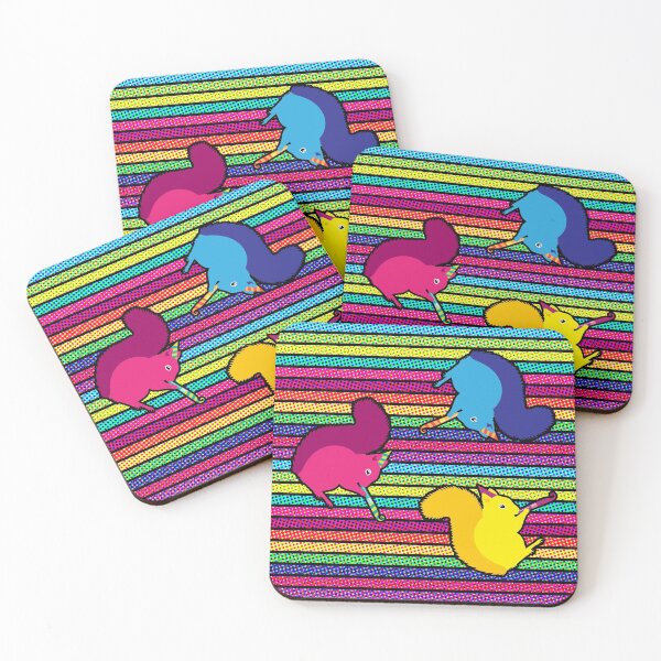 Item preview, Rainbow party squirrel pattern designed and sold by HotVector.