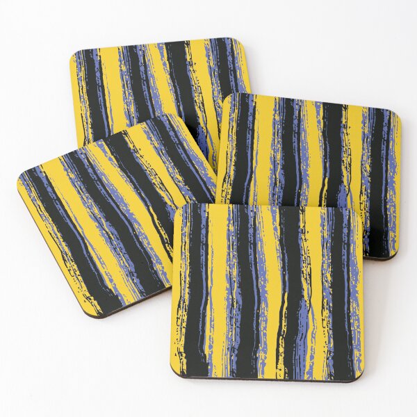Item preview, Blue, Black & Yellow Stripes designed and sold by Mia Harper Design.