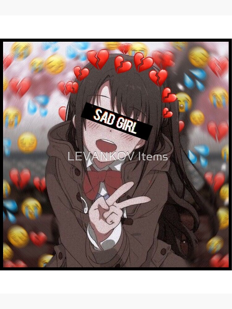Sad Anime Girl Photographic Print for Sale by LEVANKOV Items