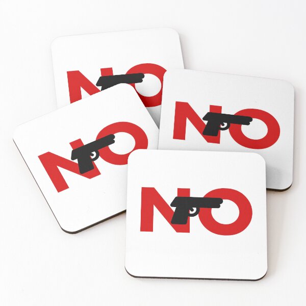 Item preview, Big No in Background Anti-Gun Message Gun Control Light-Color designed and sold by TinyStarAmerica.