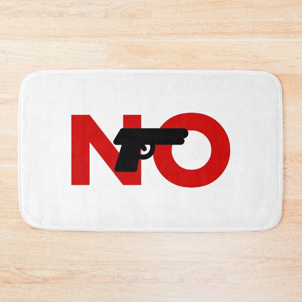 Item preview, Big No in Background Anti-Gun Message Gun Control Light-Color designed and sold by TinyStarAmerica.