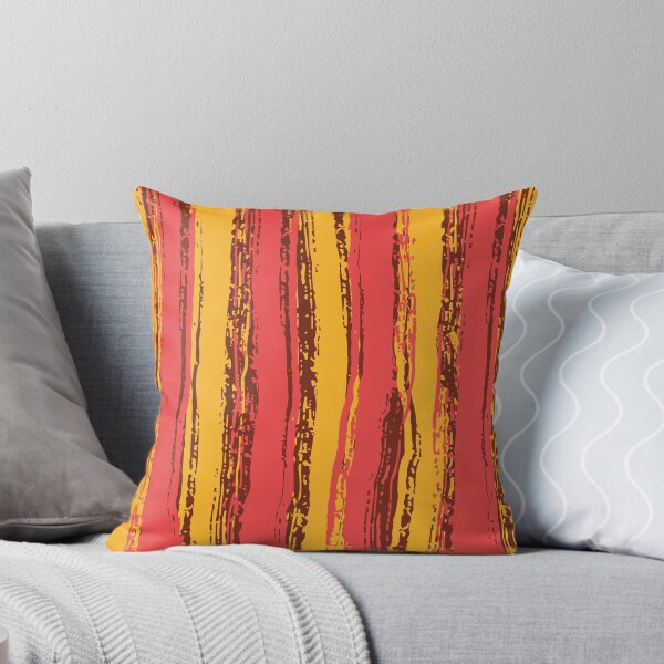 Item preview, Salmon Pink, Brown & Dark Yellow Stripes designed and sold by Mia Harper Design.