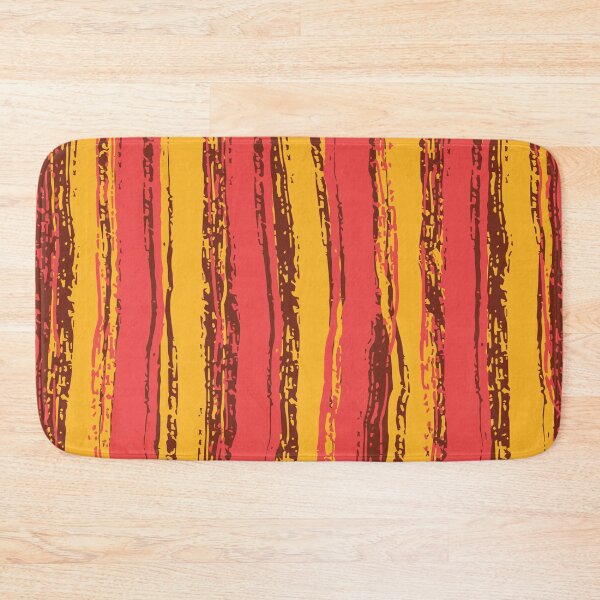 Item preview, Salmon Pink, Brown & Dark Yellow Stripes designed and sold by Mia Harper Design.