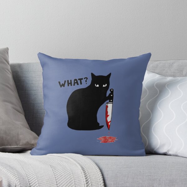 Item preview, Cat What?  Murderous Black Cat With Knife Halloween Gift designed and sold by amethystdesign.