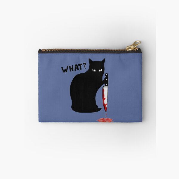Item preview, Gato ¿Qué? Gato negro asesino con cuchillo Regalo de Halloween designed and sold by amethystdesign.