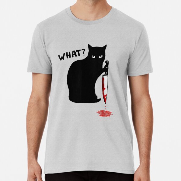 Item preview, Cat What?  Murderous Black Cat With Knife Halloween Gift designed and sold by amethystdesign.