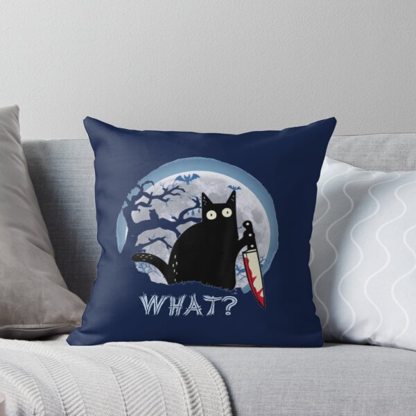 Item preview, Funny Cat Murderous Black Cat With Knife Halloween Gift designed and sold by amethystdesign.