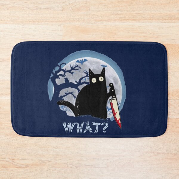 Artikelvorschau, Lustige Katze, mörderische schwarze Katze mit Messer, Halloween-Geschenk entworfen und verkauft von amethystdesign.