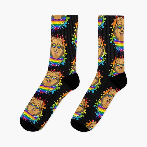 Item preview, Rainbow Pride Painted Shetland Sheepdog LGBT Dog designed and sold by perfectpresents.
