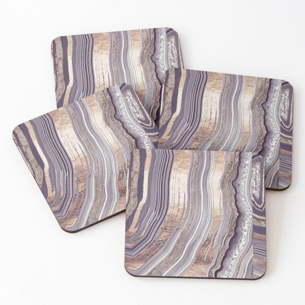 Item preview, Tribeca Rose Gold Rock Geode Abstract designed and sold by Glimmersmith.