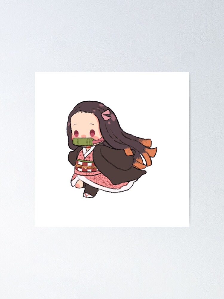 Chibi Nezuko Kamado Kimetsu No Yaiba Poster By Rainkid00 Redbubble