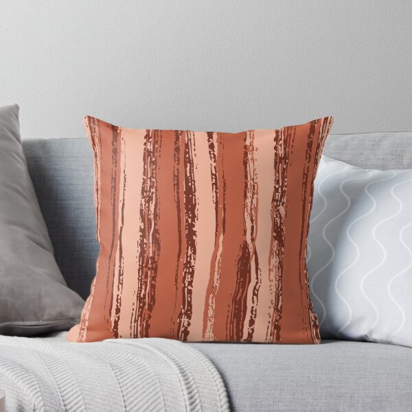 Item preview, Burnt Sienna & light salmon pink Stripes designed and sold by Mia Harper Design.