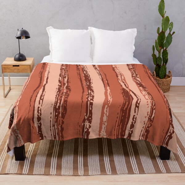 Item preview, Burnt Sienna & light salmon pink Stripes designed and sold by Mia Harper Design.