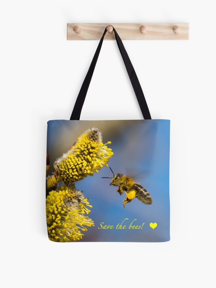 Thumbnail 1 von 2, Stofftasche, Biene designt und verkauft von Igelchen.