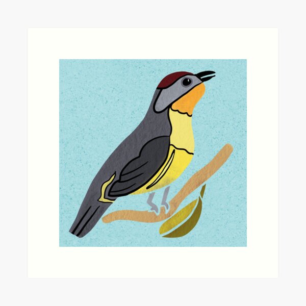 Yellow Bird Nashville Warbler Songbird 1 of 9 Art Print