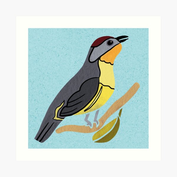 Yellow Bird Nashville Warbler Songbird 1 of 9 Art Print