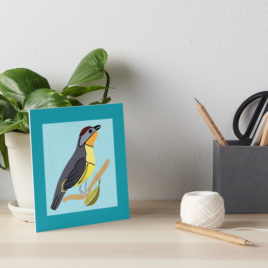 Yellow Bird Nashville Warbler Songbird 1 of 9 Art Board Print